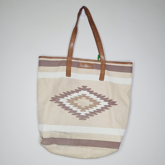 Sam Edelman Tote Bag Thea Sequin Beaded Fabric Large Boho Beach Bohemian Peasant - Picture 2 of 15